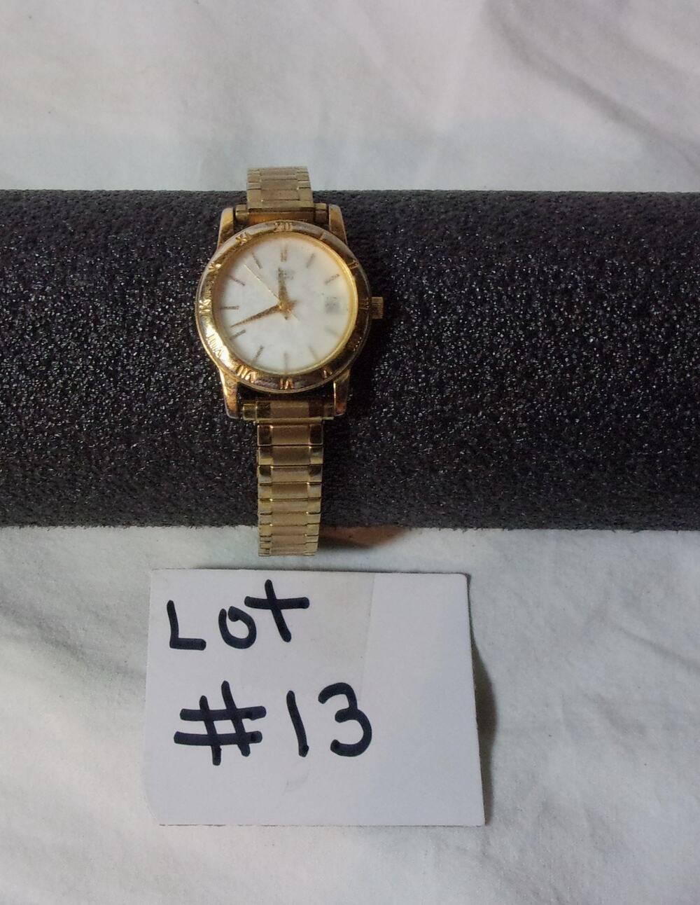 WOMEN'S CITIZEN 6010-K06878 GOLD TONE WATCH-SPEIDEL BAND-NEEDS NEW CRYSTAL-RUNS
